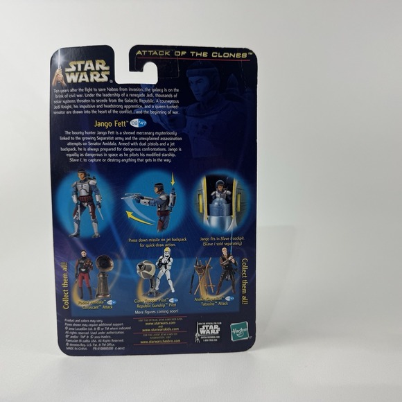 Vintage Hasbro Star Wars Saga #47 Jango Fett Slave I Pilot 3.75" Figure NIB 2002 - Picture 4 of 4